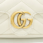 GUCCI GG MARMONT SUPER MINI WHITE WITH GHW