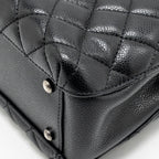 Chanel city shopping tote quilted caviar calfskin black ruthenium silver hardware