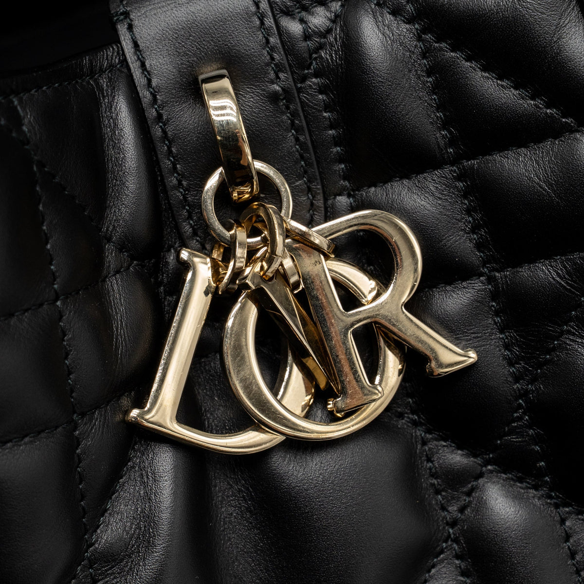 Dior Large Dior Toujours Bag Macrocannage Calfskin Black LGHW