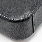 DIOR MEDIUM SADDLE FLAP MESSENGER BAG GRAINED CALFSKIN BLACK GHW