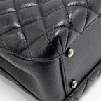 Chanel city shopping tote quilted caviar calfskin black ruthenium silver hardware
