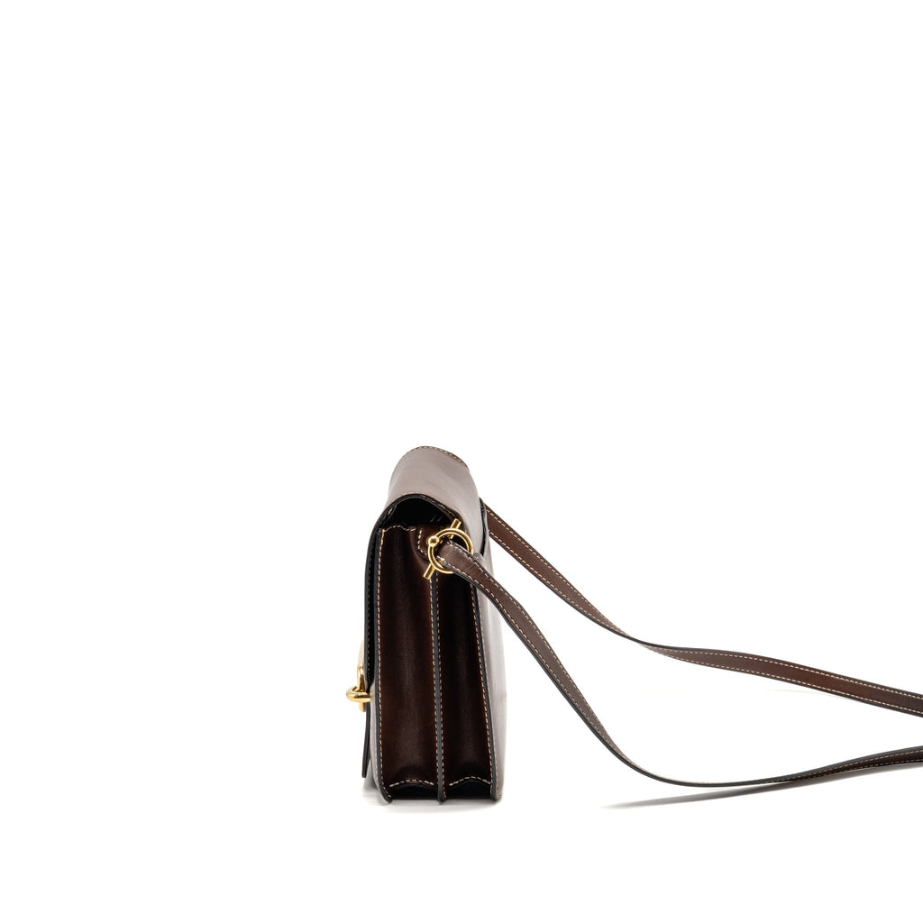 Hermes Roulis 23 Tadelakt Leather Dark Brown LGHW