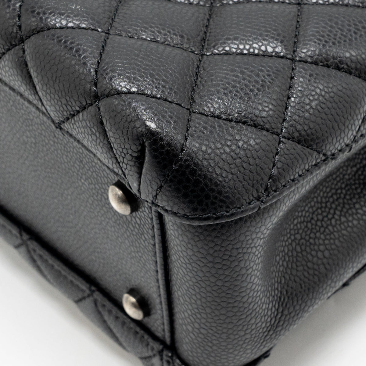 Chanel city shopping tote quilted caviar calfskin black ruthenium silver hardware