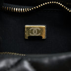 CHANEL 22K HOBO SHOULDER BAG LAMBSKIN BLACK GHW (MICROCHIP)