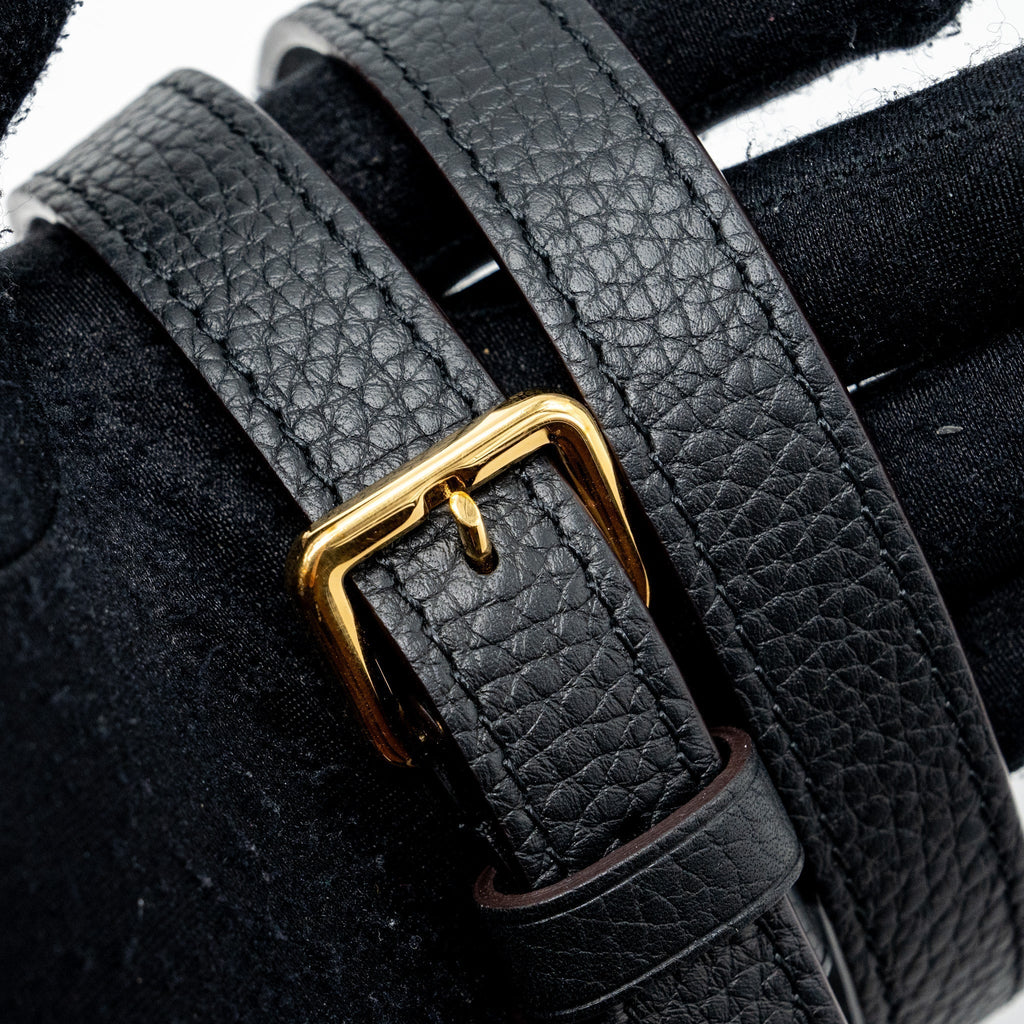 LOUIS VUITTON CAPUCINES BB TAURILLON BLACK / PINK GHW