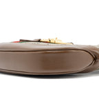 GUCCI JACKIE 1961 SMALL SHOULDER BAG GG SUPREME CANVAS/CALFSKIN BROWN/MULTICOLOUR GHW