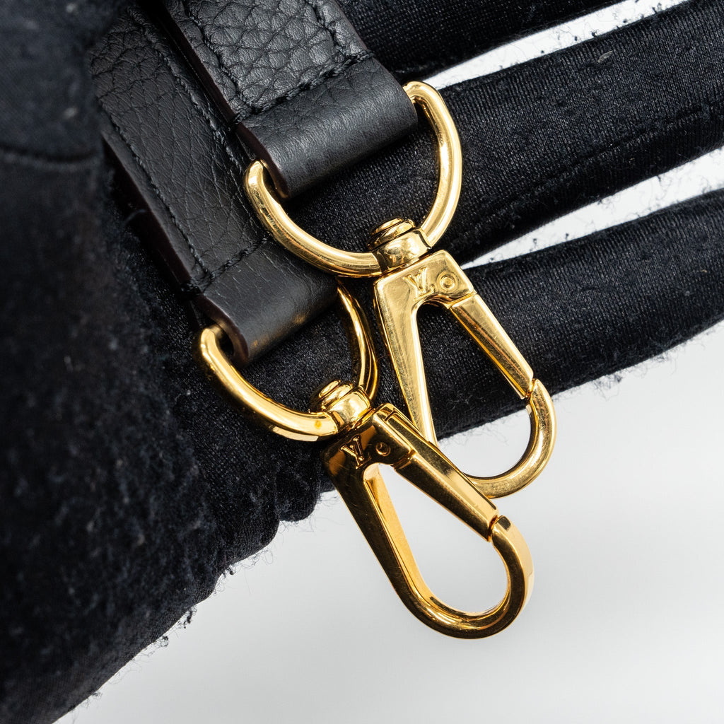 LOUIS VUITTON CAPUCINES BB TAURILLON BLACK / PINK GHW