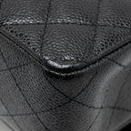 CHANEL MEDIUM CLASSIC DOUBLE FLAP BAG CAVIAR BLACK SHW