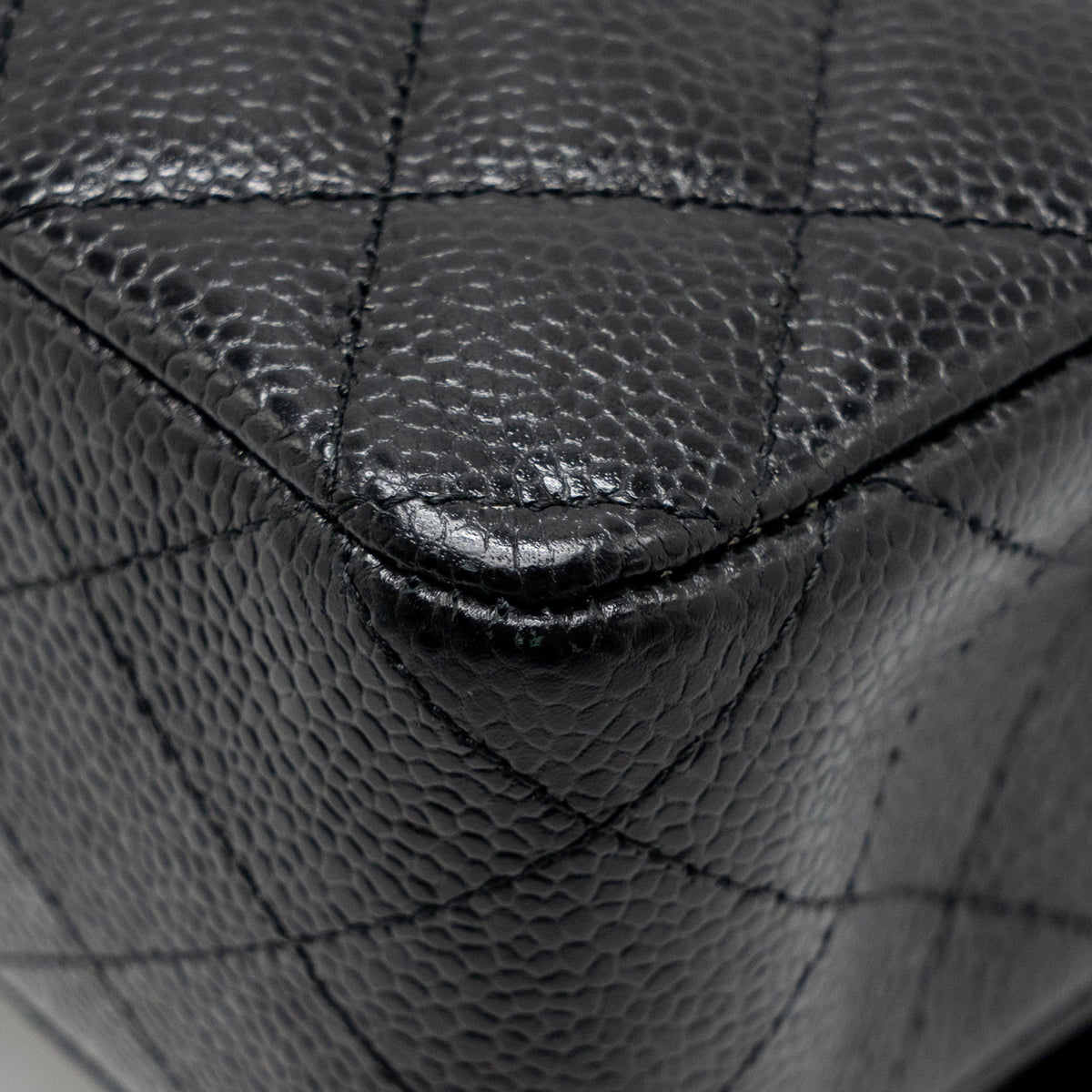 CHANEL MEDIUM CLASSIC DOUBLE FLAP BAG CAVIAR BLACK SHW