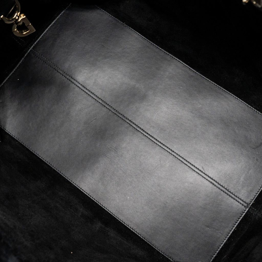 Dior Large Dior Toujours Bag Macrocannage Calfskin Black LGHW