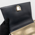 DIOR MEDIUM DIORAMA METALLIC CALFSKIN LIGHT GOLD WITH LGHW