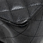 CHANEL MEDIUM CLASSIC DOUBLE FLAP BAG CAVIAR BLACK SHW