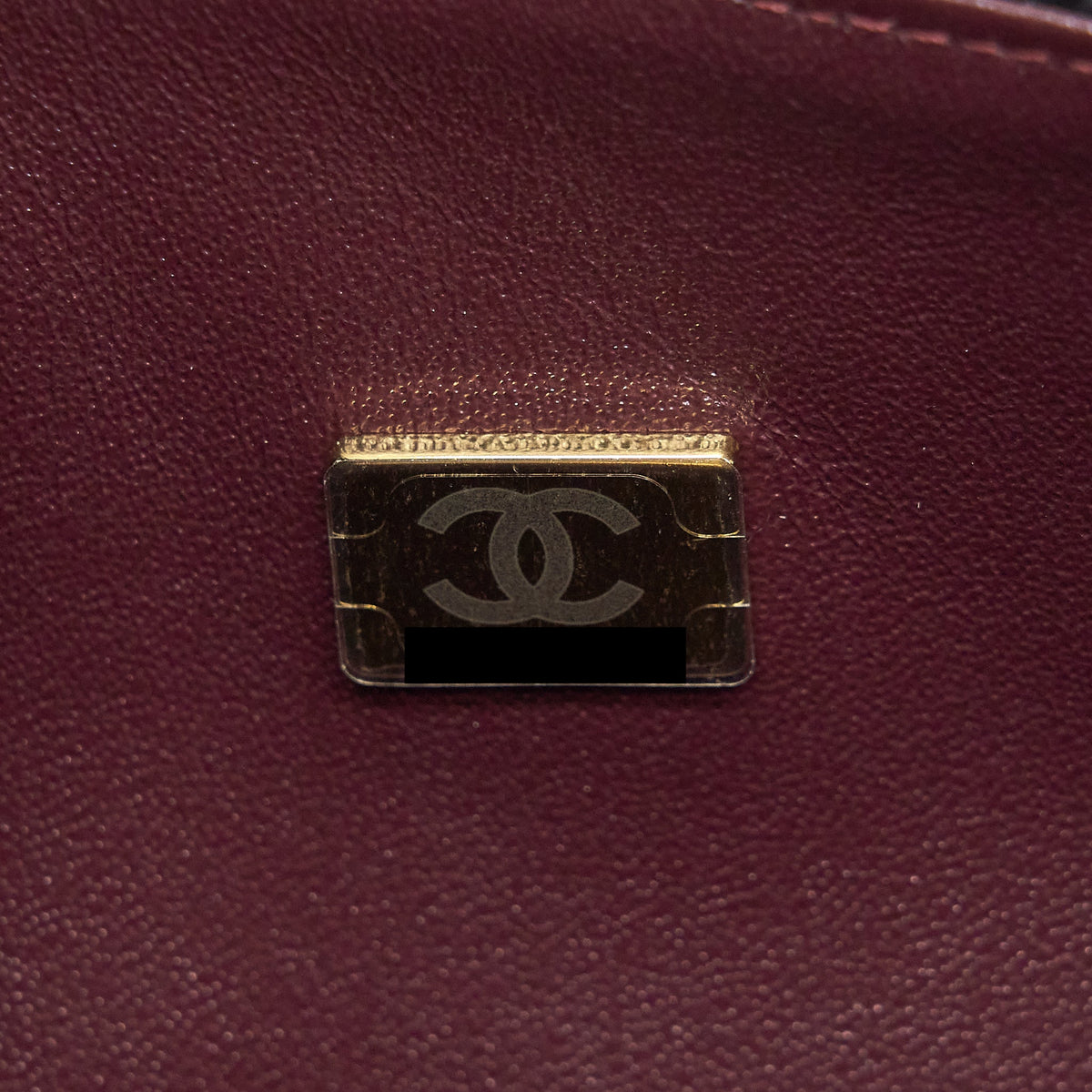 CHANEL SMALL CLASSIC DOUBLE FLAP CAVIAR BLACK GHW (MICROCHIP)