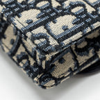 DIOR SADDLE BELT BAG/POUCH BLUE OBLIQUE JACQUARD CANVAS GHW
