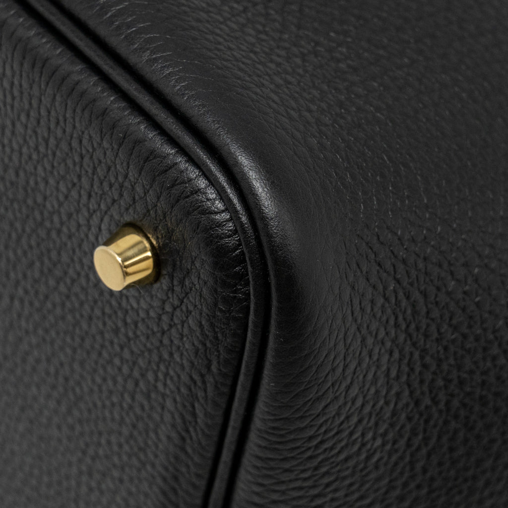 Hermes Picotin 22 Lock Bag Clemence Black GHW