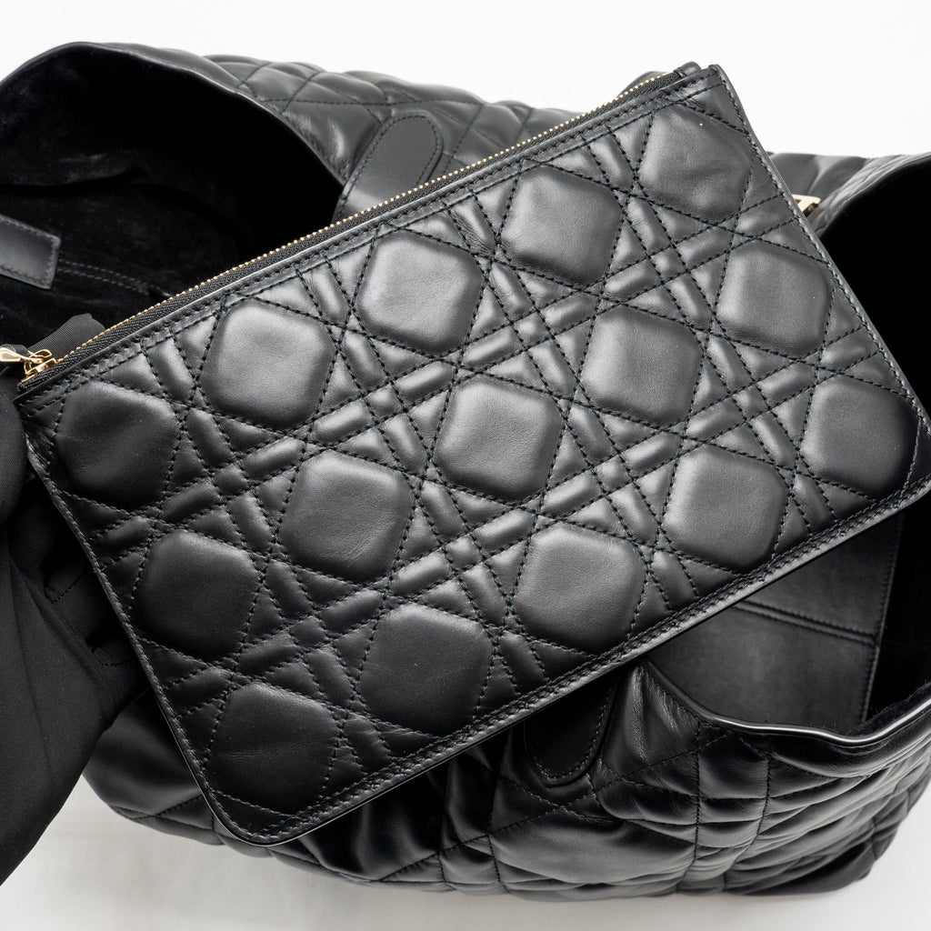 Dior Large Dior Toujours Bag Macrocannage Calfskin Black LGHW