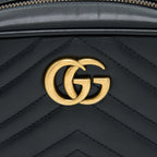 GUCCI GG MINI MARMONT MATELASSÉ BAG BLACK GHW