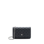 CHANEL CLASSIC WALLET ON CHAIN CAVIAR BLACK SHW(MICROCHIP)