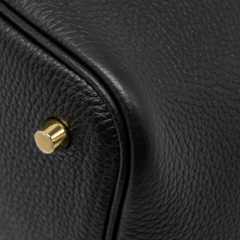 Hermes Picotin 22 Lock Bag Clemence Black GHW