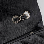 CHANEL JUMBO CLASSIC SINGLE FLAP BAG CAVIAR BLACK SHW