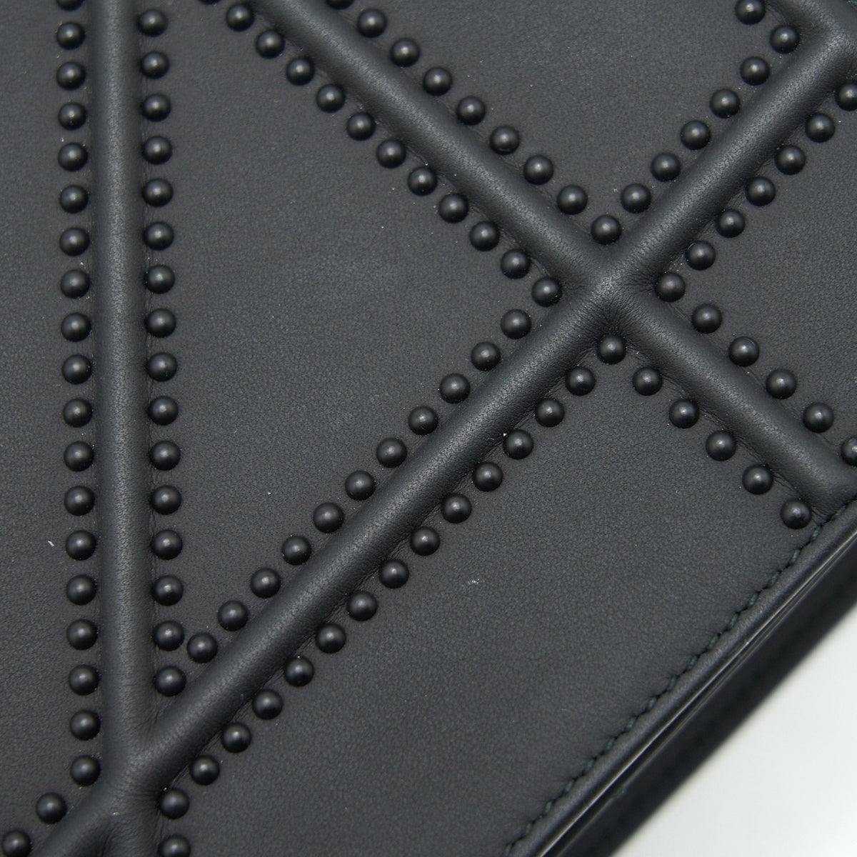DIOR MEDIUM STUDDED SO BLACK DIORAMA BAG