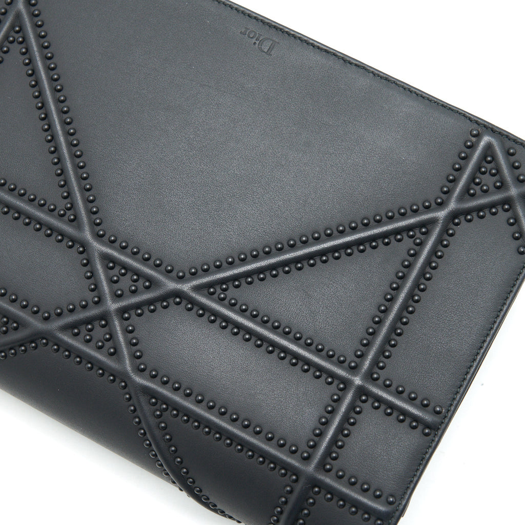 DIOR MEDIUM STUDDED SO BLACK DIORAMA BAG