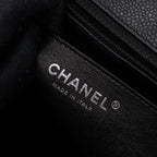 CHANEL JUMBO CLASSIC SINGLE FLAP BAG CAVIAR BLACK SHW