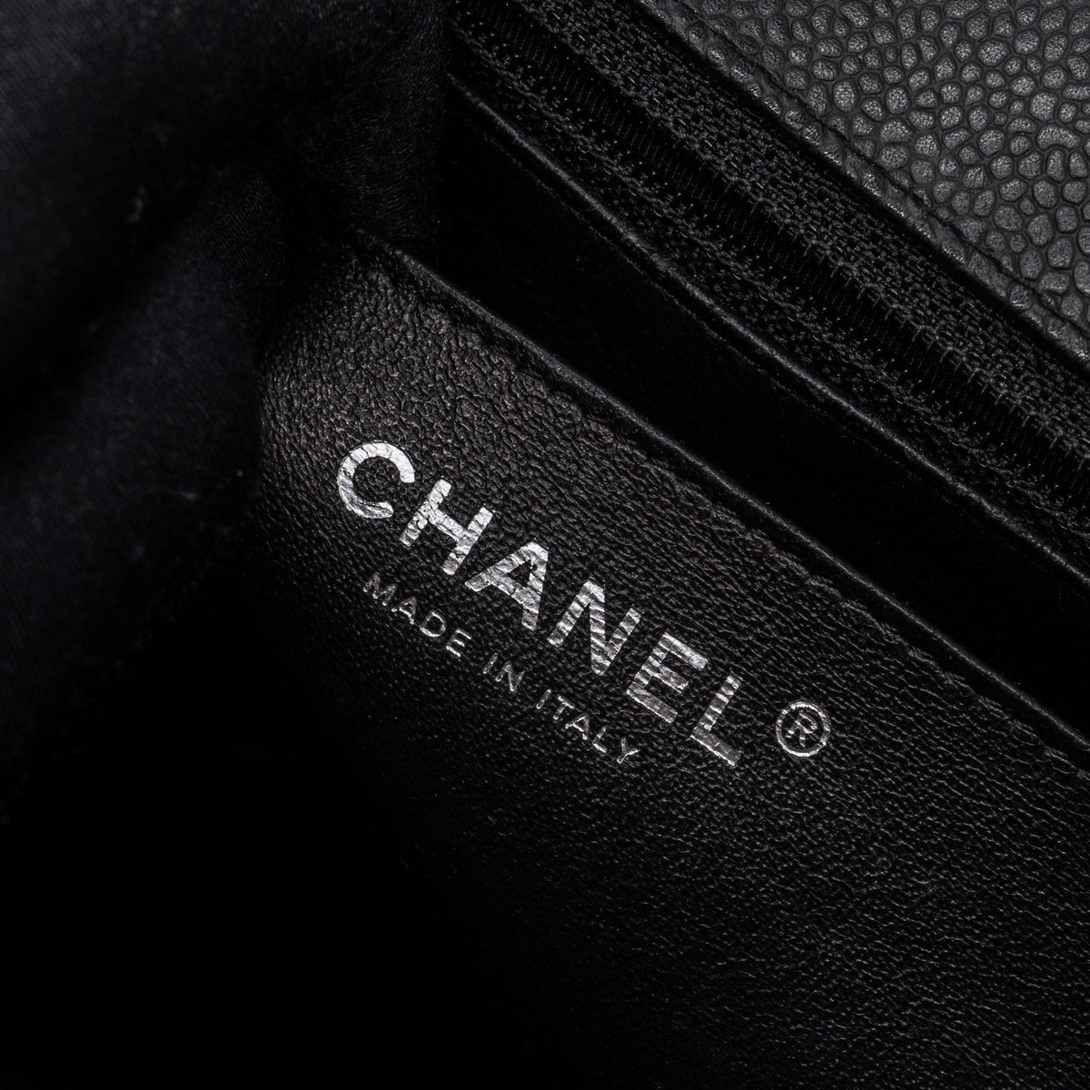 CHANEL JUMBO CLASSIC SINGLE FLAP BAG CAVIAR BLACK SHW