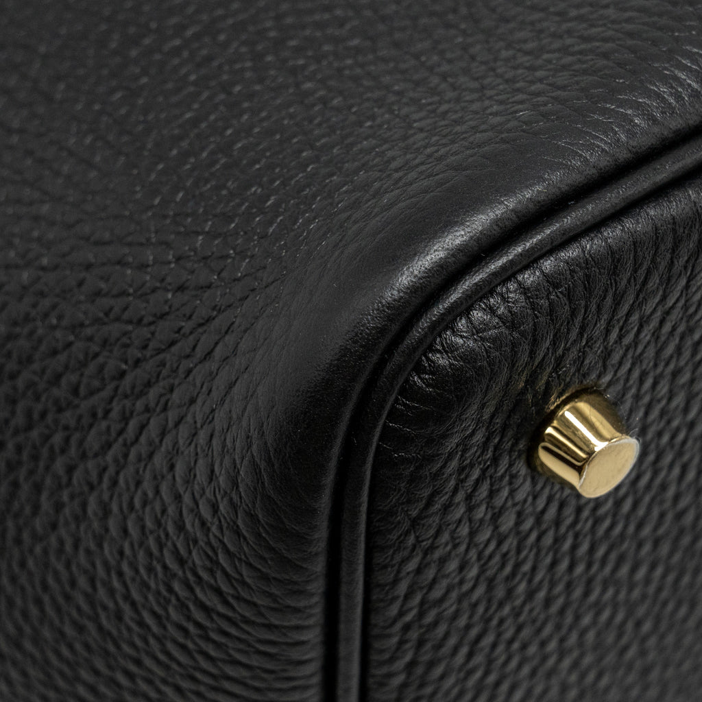 Hermes Picotin 22 Lock Bag Clemence Black GHW