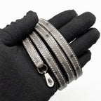 Hermes Mini Kelly II Special Order Ostrich Gris Perle / Graphite SHW
