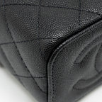 CHANEL MINI VANITY WITH CHAIN CAVIAR BLACK LGHW (MICROCHIP)
