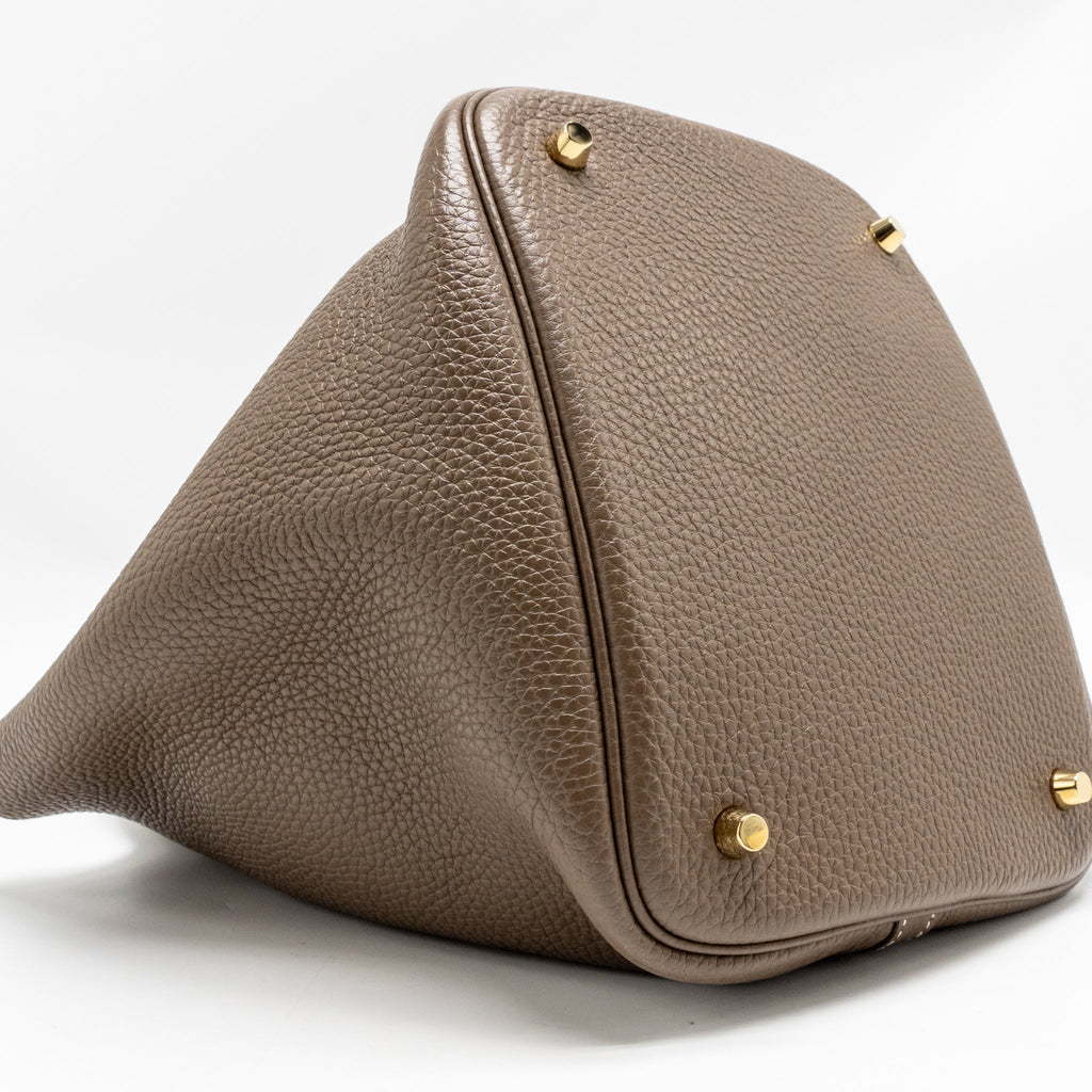 Hermes Picotin 22 Lock Bag Clemence Etoupe GHW
