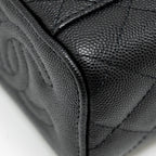 CHANEL MINI VANITY WITH CHAIN CAVIAR BLACK LGHW (MICROCHIP)