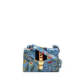 Gucci Sylvie shoulder bag vibrant floral print leather blue/multicoloured GHW