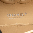 CHANEL MEDIUM CLASSIC DOUBLE FLAP BAG CAVIAR BEIGE SHW (MICROCHIP)