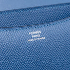 Hermes Mini Constance Epsom P5 Bleu Tie SHW