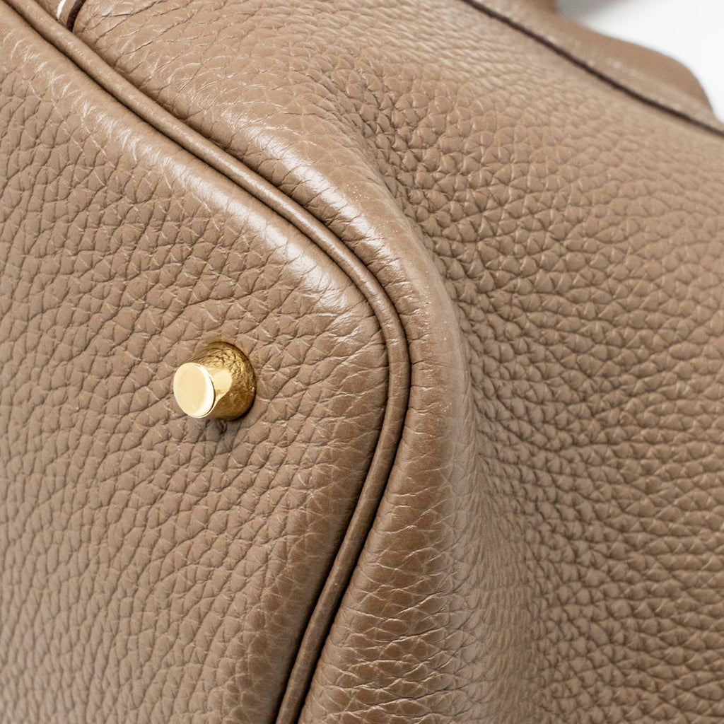 Hermes Picotin 22 Lock Bag Clemence Etoupe GHW