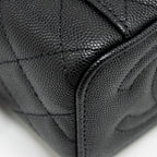 CHANEL MINI VANITY WITH CHAIN CAVIAR BLACK LGHW (MICROCHIP)