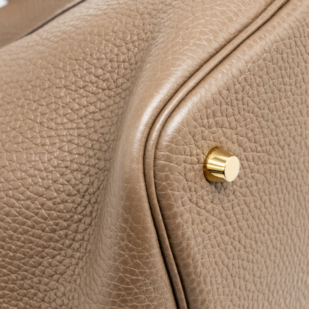 Hermes Picotin 22 Lock Bag Clemence Etoupe GHW