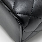 CHANEL PEARL CRUSH MINI VANITY WITH CHAIN LAMBSKIN BLACK GHW