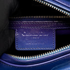 Dior medium lady dior patent leather blue/purple SHW