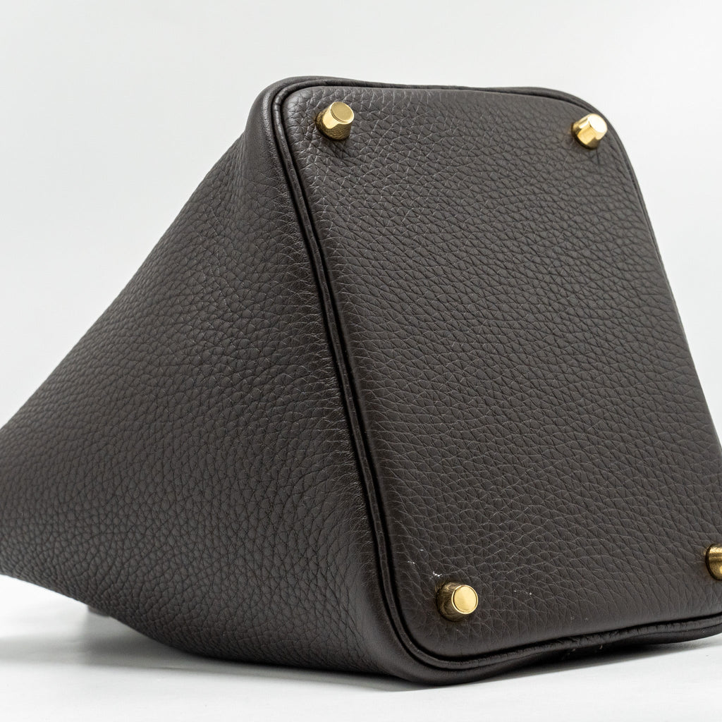 Hermes Picotin 18 Lock Bag Clemence Ebene GHW