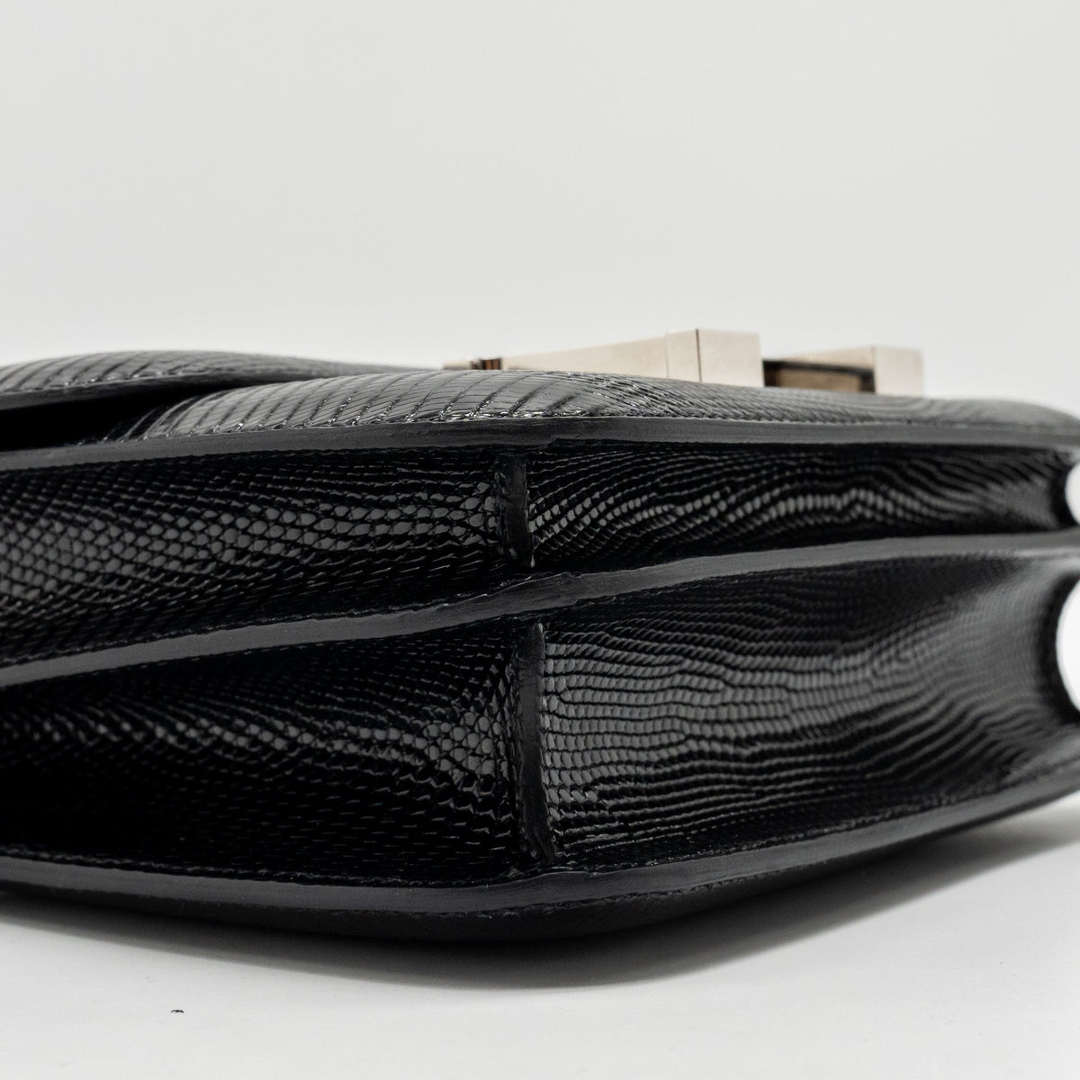 HERMES MINI CONSTANCE LIZARD VARANUS SALVATOR BLACK SHW