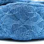 CHANEL COCO LOVE FLAP BAG CAMELLIA DENIM BLUE SHW (MICROCHIP)