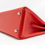 Hermes kelly 28 evercolor rouge de coeur/rouge pigment SHW