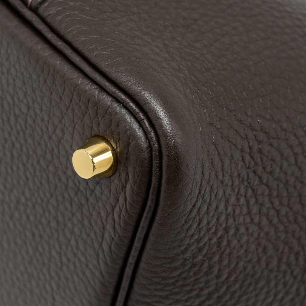 Hermes Picotin 18 Lock Bag Clemence Ebene GHW