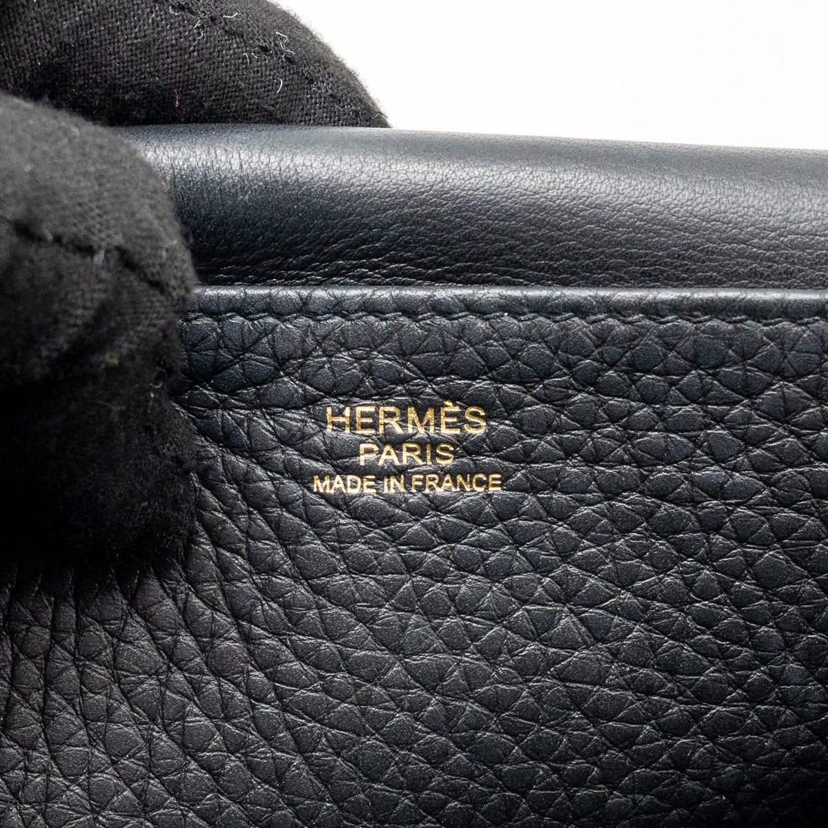 Hermes Halzan 25 Clemence Black GHW