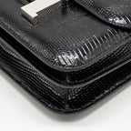 HERMES MINI CONSTANCE LIZARD VARANUS SALVATOR BLACK SHW