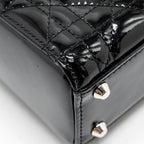 DIOR MINI LADY DIOR PATENT BLACK SHW