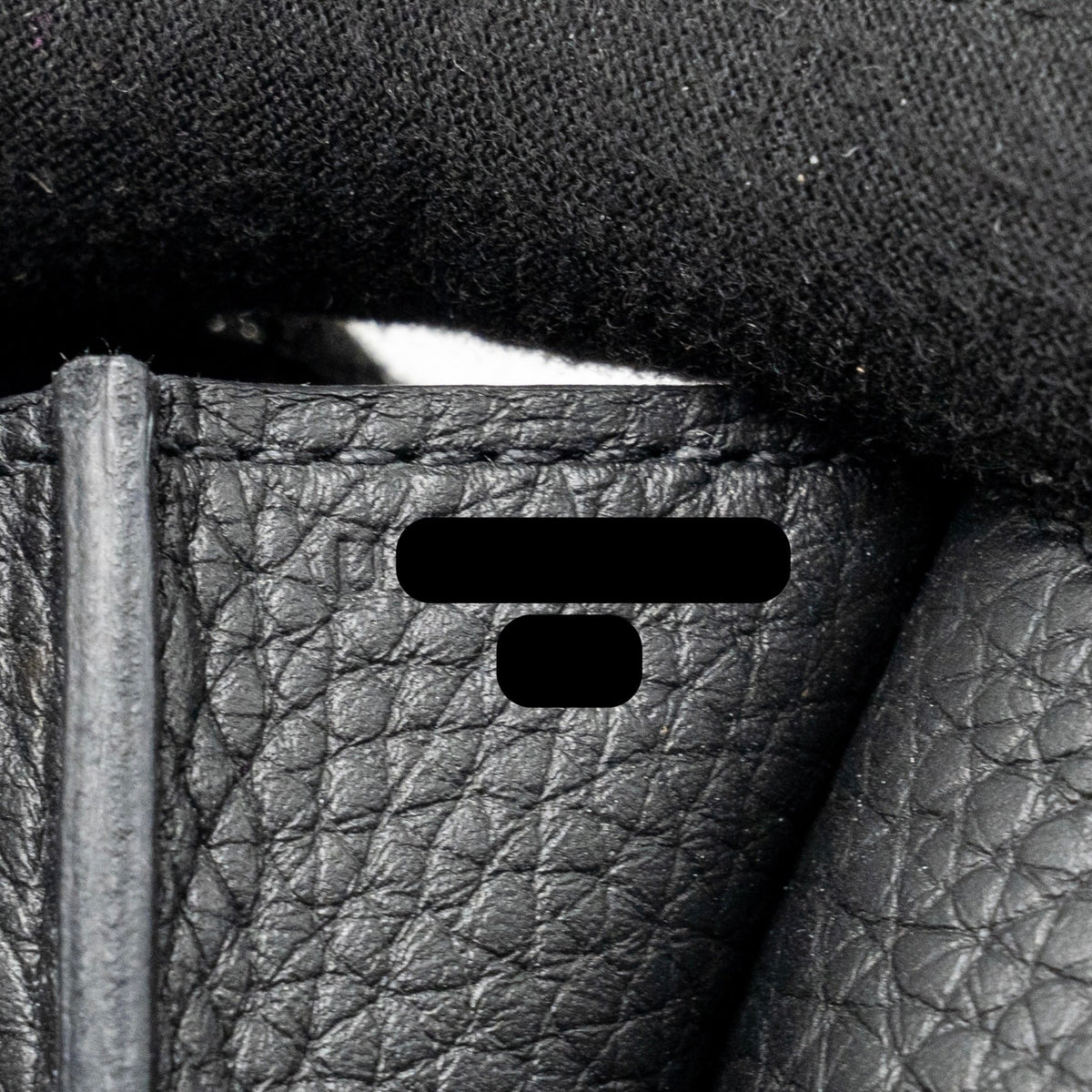 Hermes Halzan 25 Clemence Black GHW
